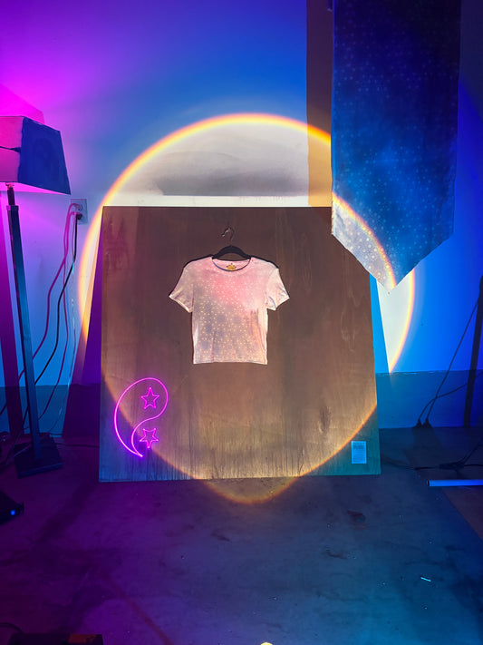 Star Stained Angel tee - Pink Brown L