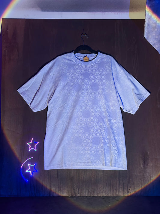 Star Stained Tee - Periwinkle Blue L