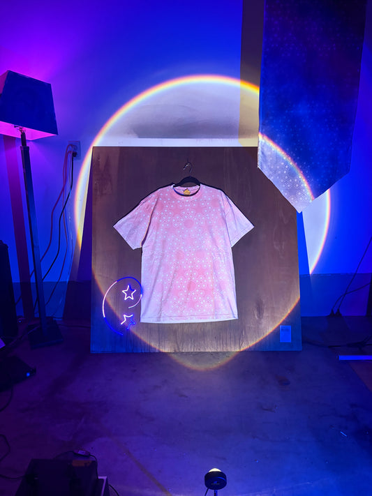 Star Stained Tee - pink XL
