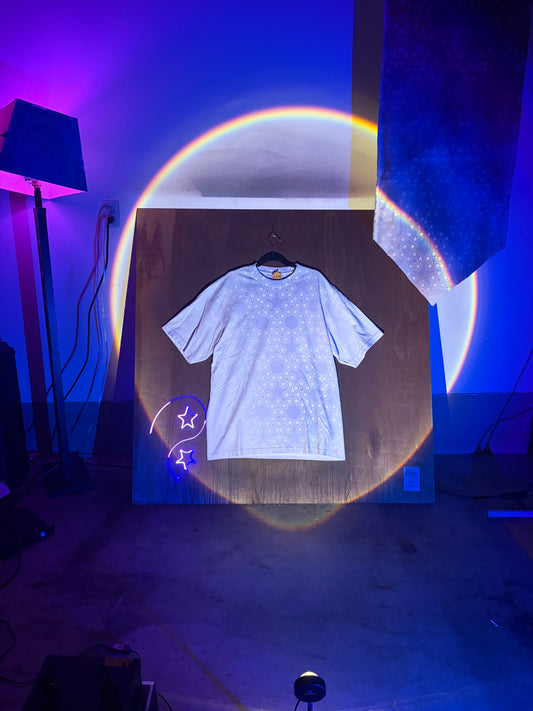 Star Stained Tee - Periwinkle Blue L