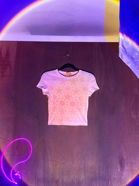 Star Stained Angel Tee - Pink Orange S