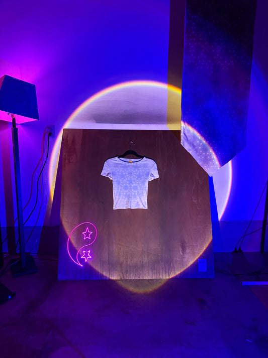 Star Stained Angel Tee - Sky Blue xs