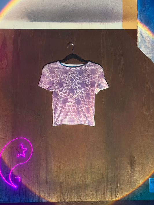 Star Stained Angel Tee - Purple (distress) M