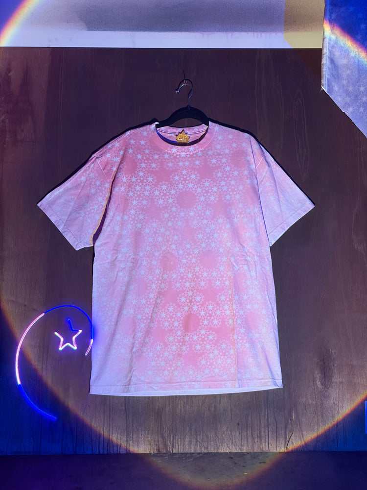 Star Stained Tee - pink XL